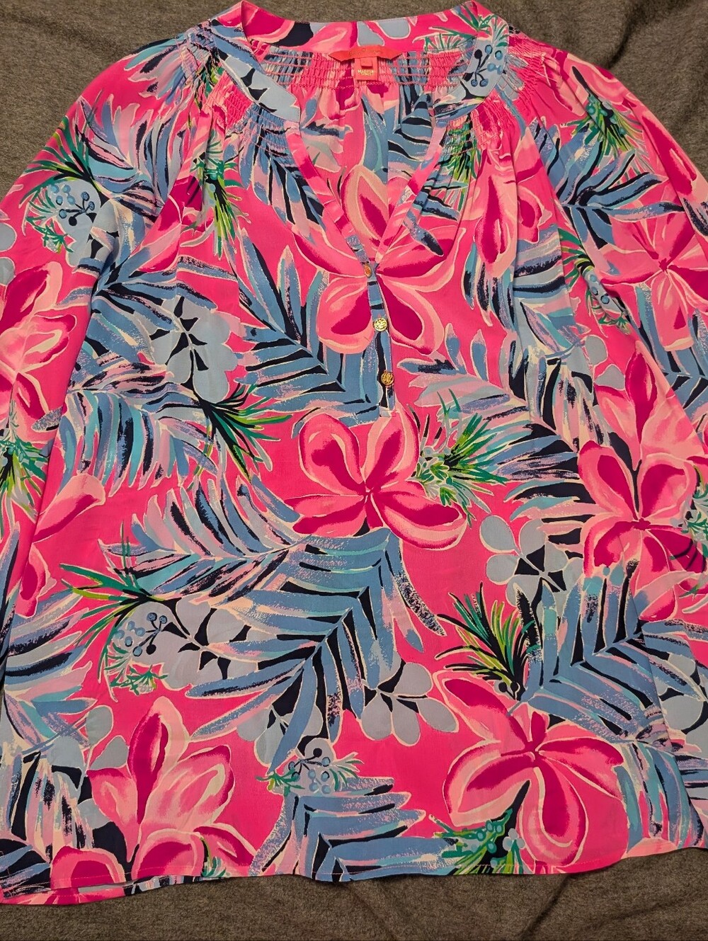 Lilly Pulitzer Silk Elsa Shirt XL